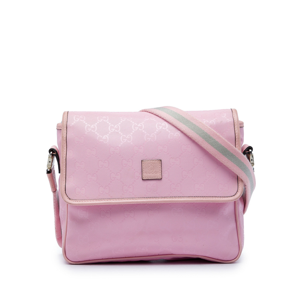 Pre-Loved Gucci Kids GG Imprime Web Messenger Bag